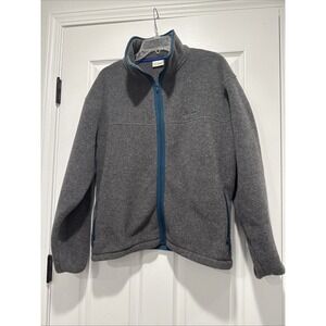 VINTAGE LL Bean Jacket Womens‎ L Gray Fleece Freeport Maine Signature 90s